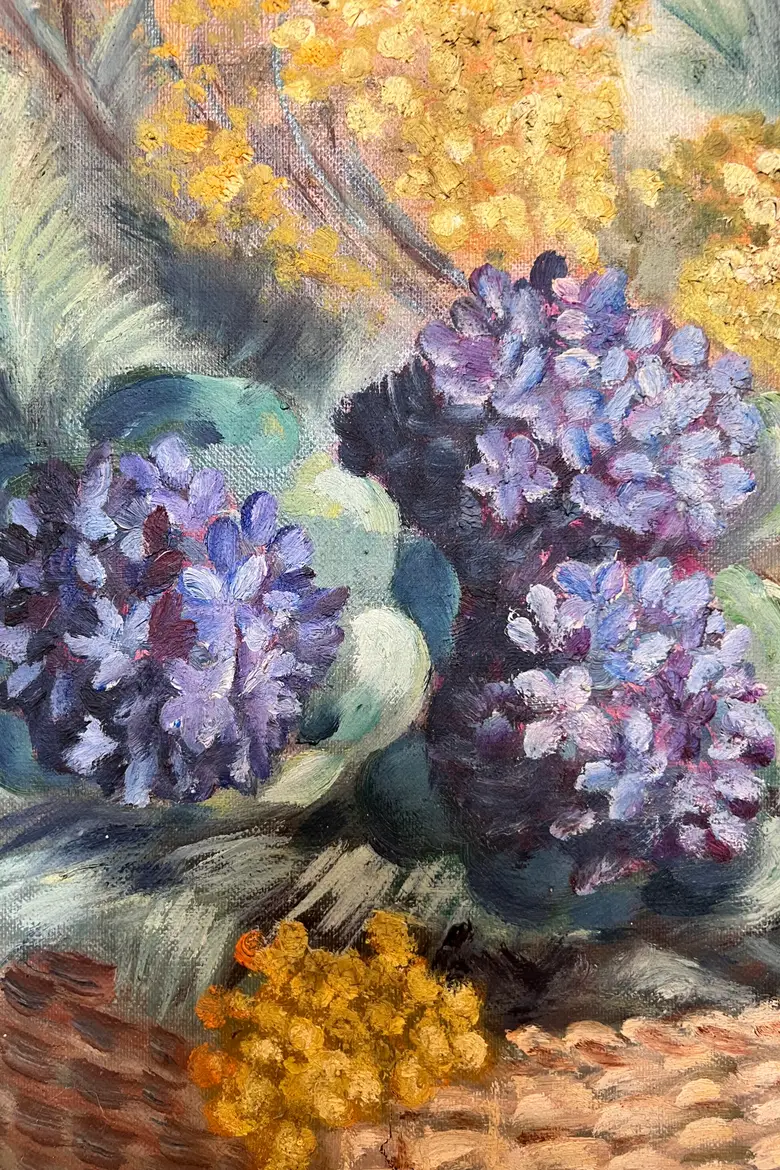 Ancien tableau de fleurs