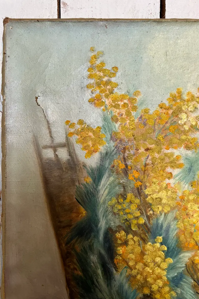 Ancien tableau de fleurs