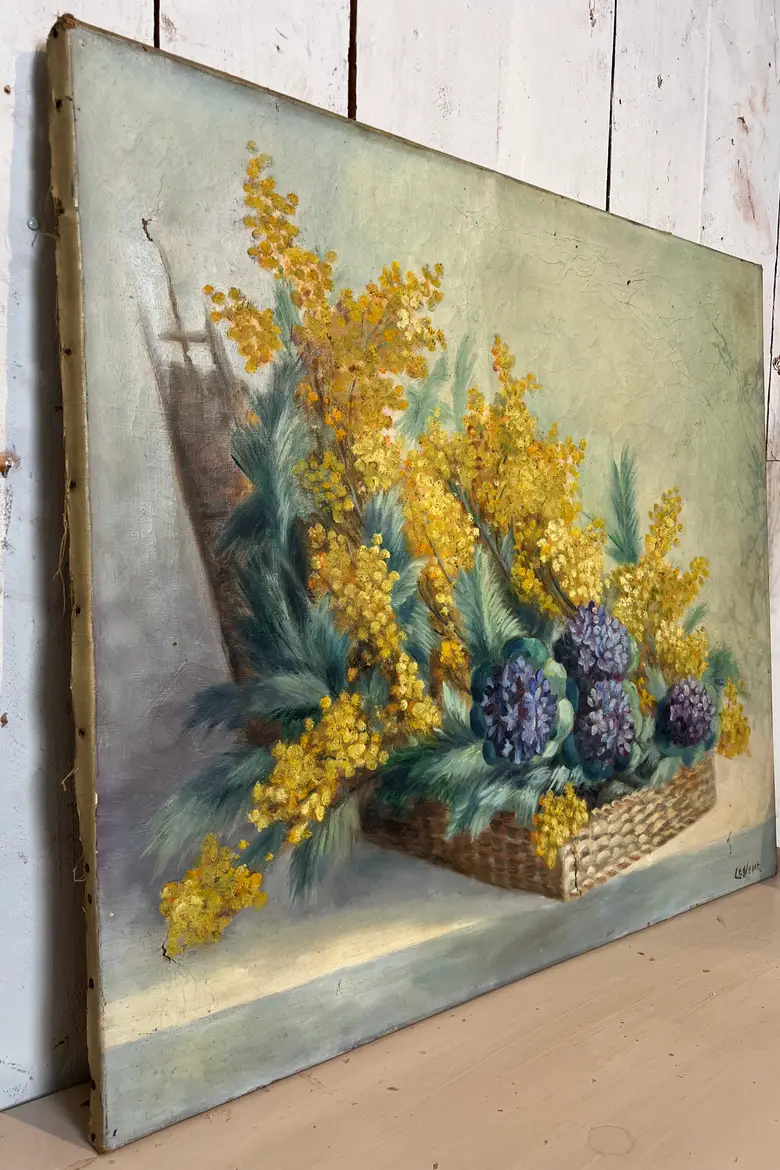 Ancien tableau de fleurs