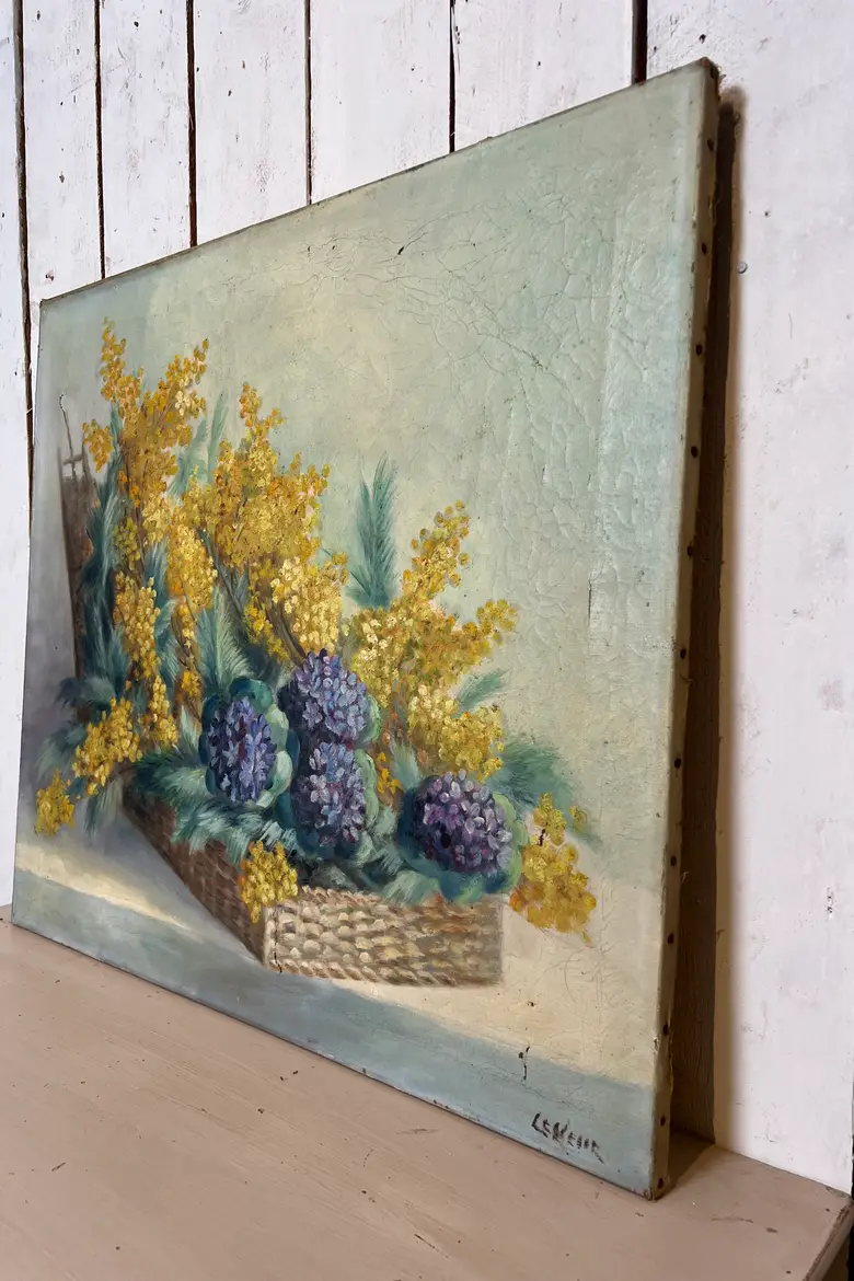 Ancien tableau de fleurs
