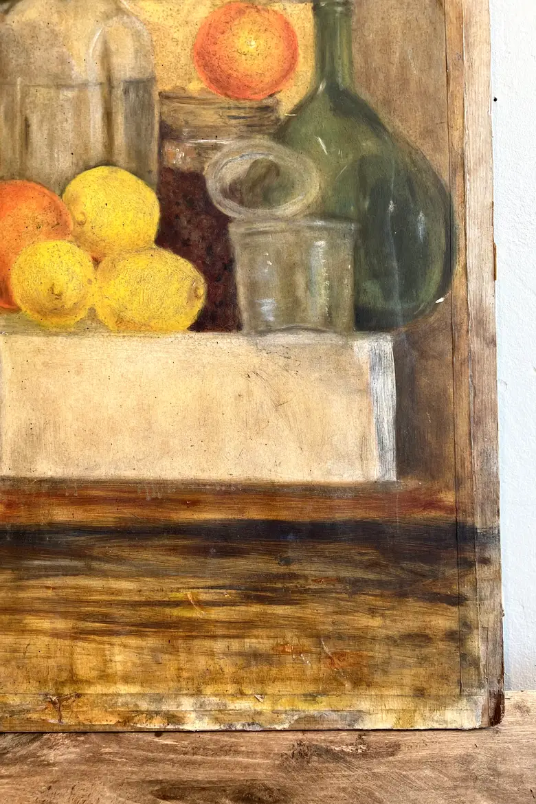 Ancien tableau de nature morte 1960