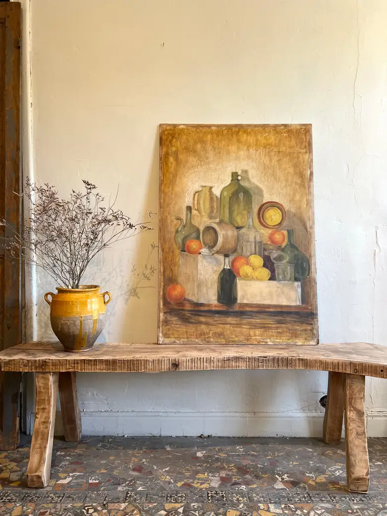 Ancien tableau de nature morte 1960