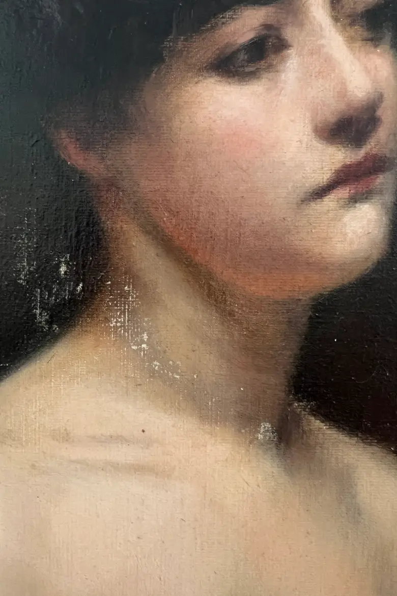 Ancien tableau de nu 1900