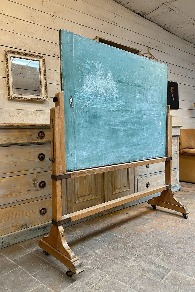 Ancien tableau d’école double face Début XXème