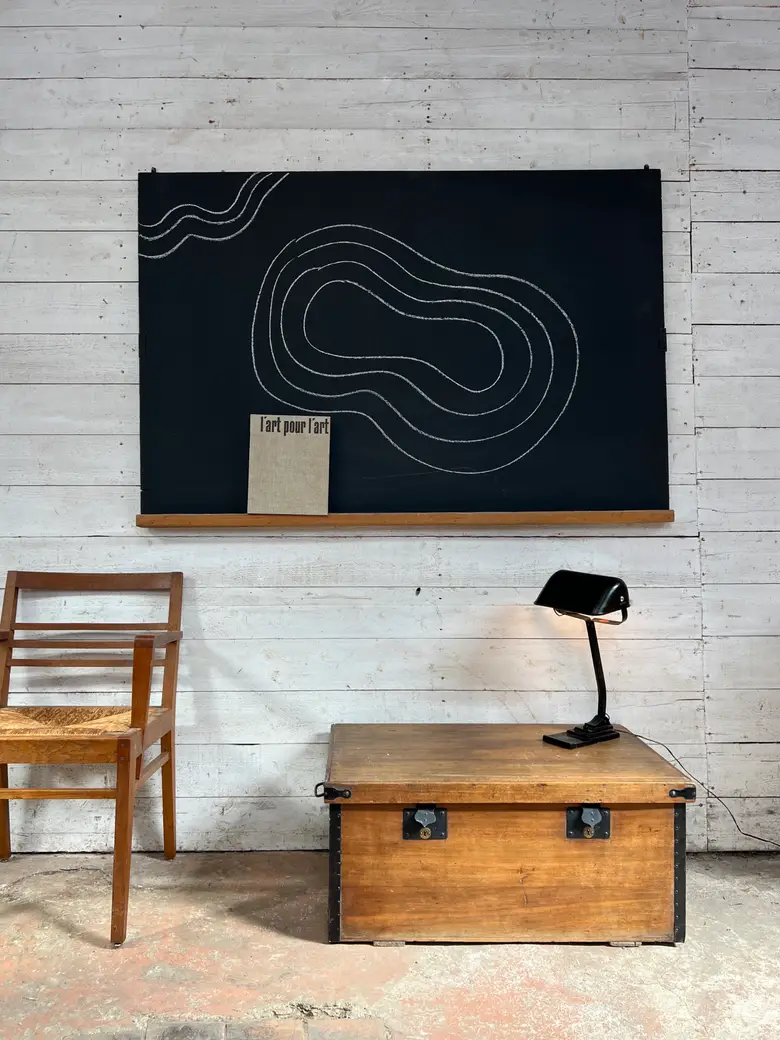 Ancien tableau d’école mural – Années 50