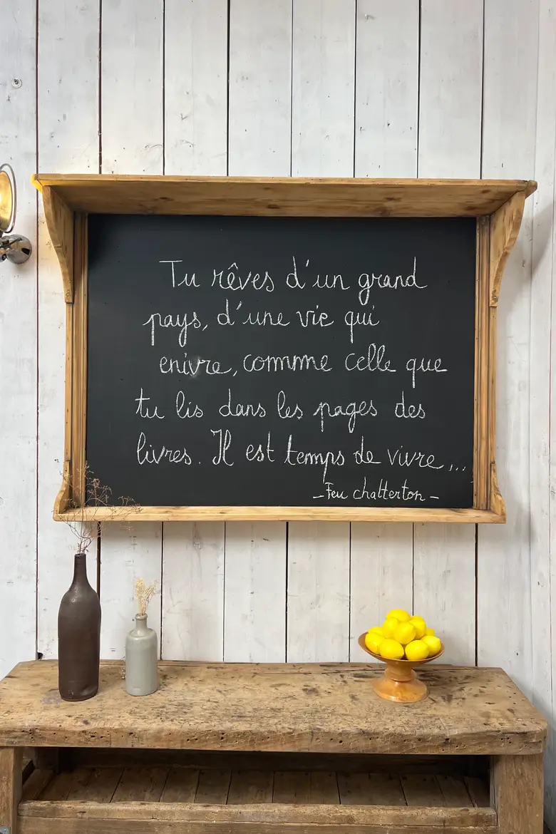 Ancien tableau étagère en sapin