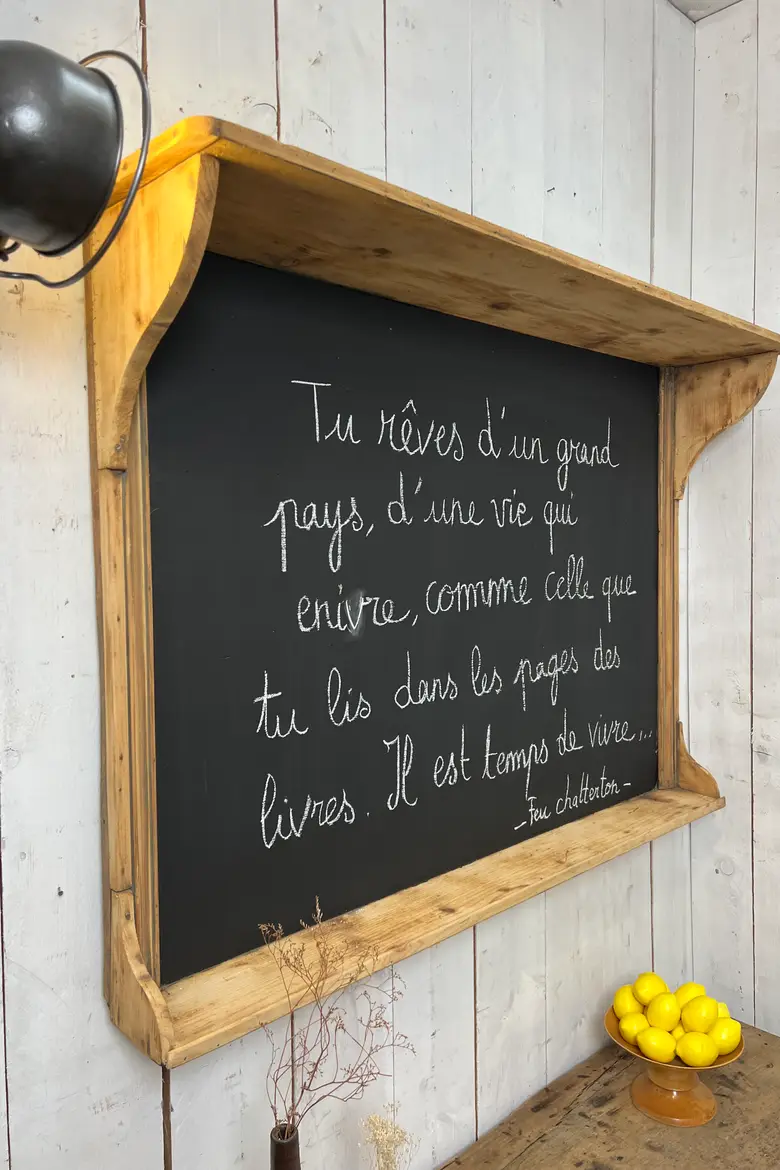 Ancien tableau étagère en sapin