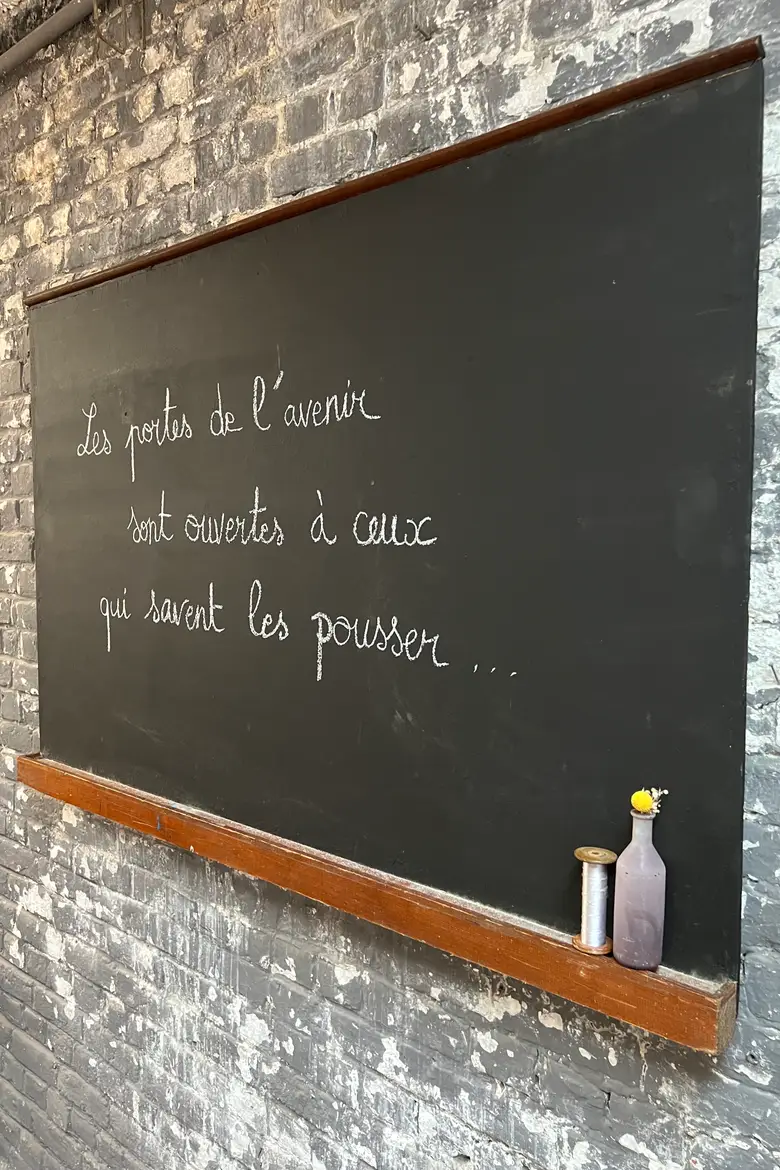 Ancien tableau noir d’école Années 50