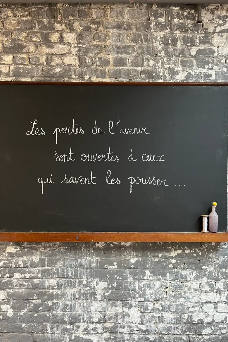 Ancien tableau noir d’école Années 50