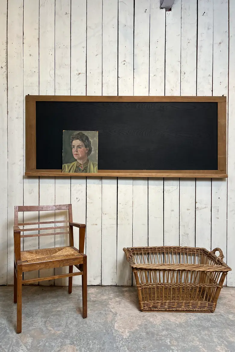 Ancien tableau noir en chêne