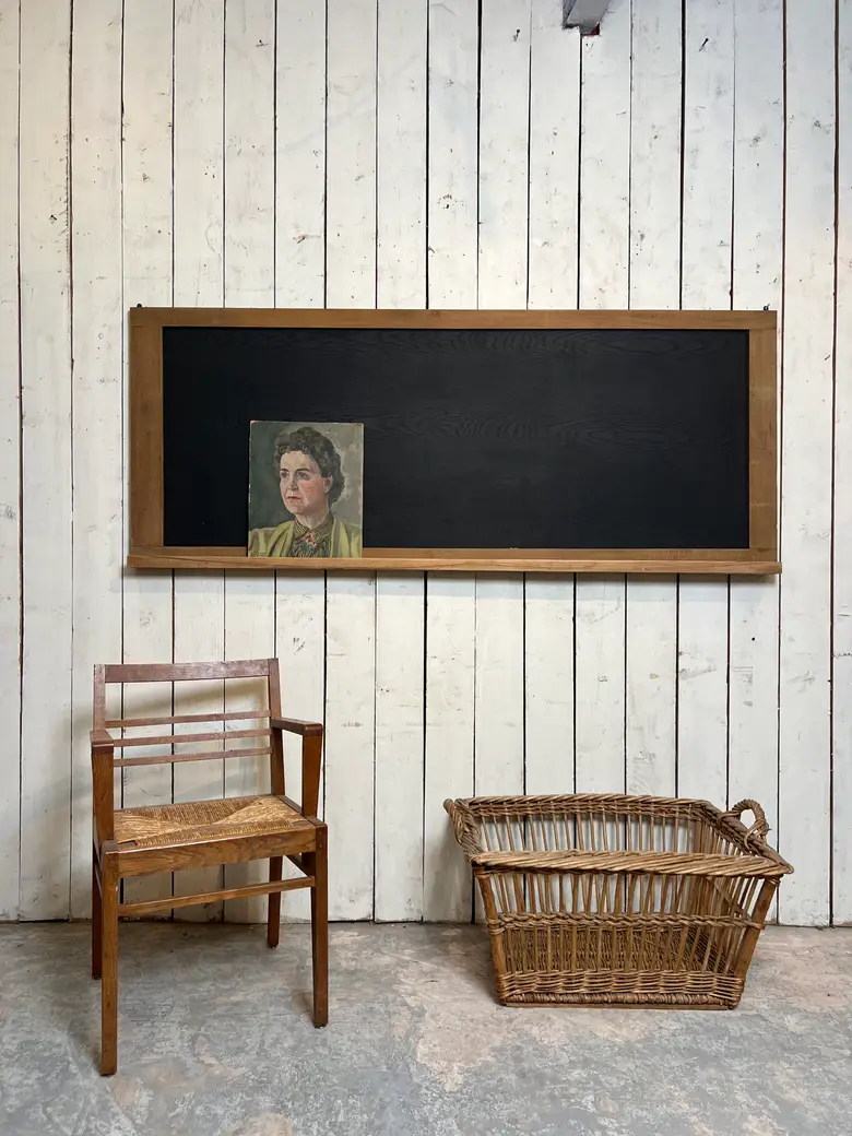 Ancien tableau noir en chêne