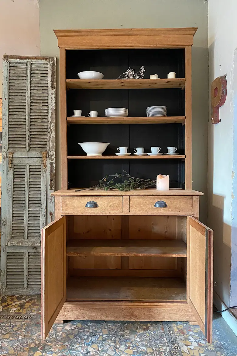 Ancien vaisselier en chêne Début XXème
