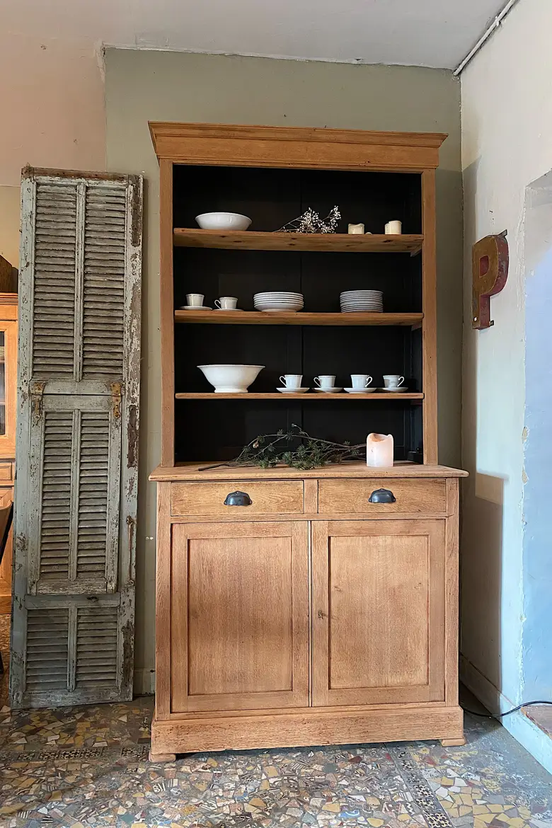 Ancien vaisselier en chêne Début XXème