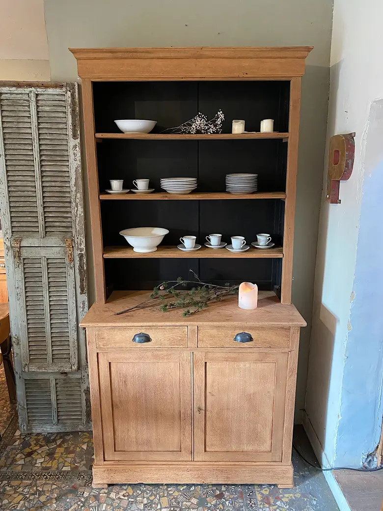 Ancien vaisselier en chêne Début XXème