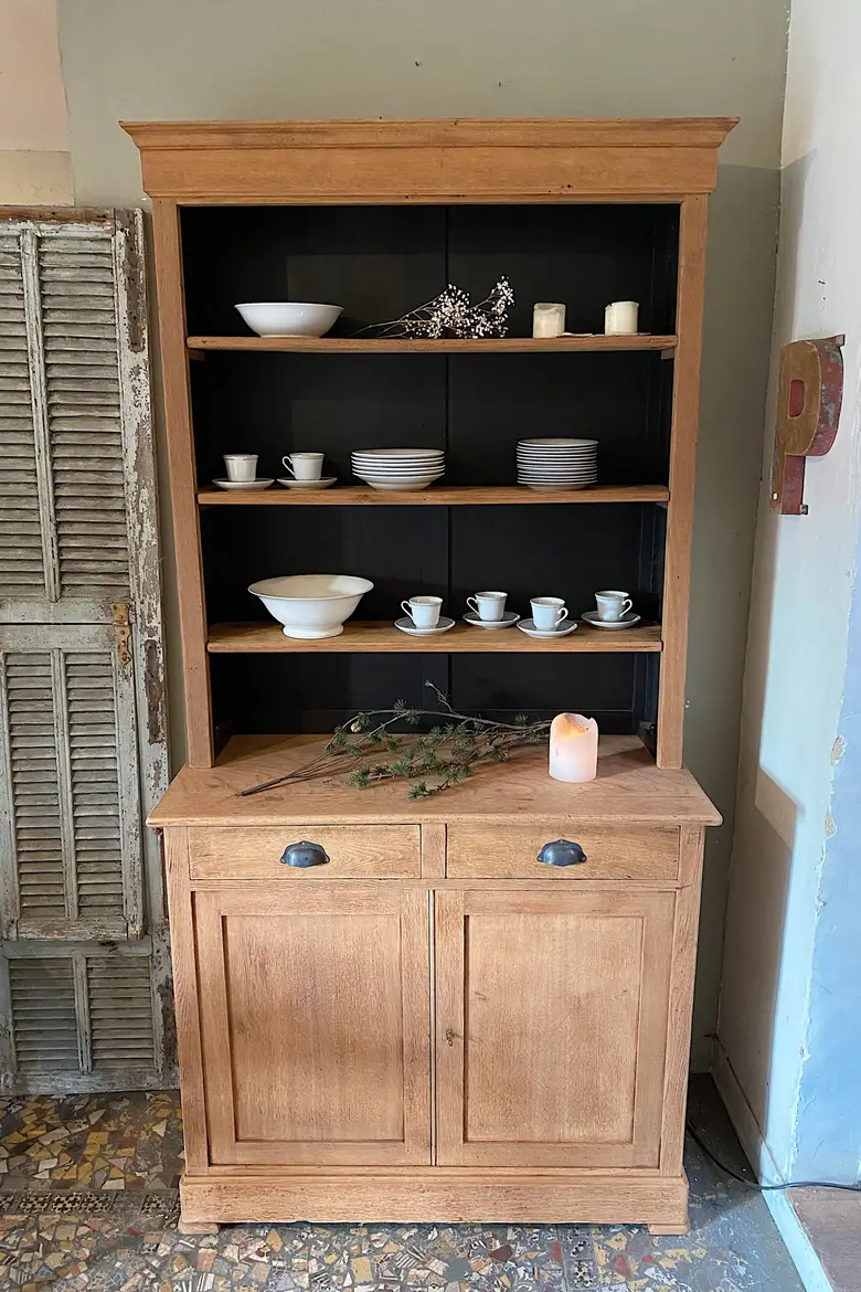 Ancien vaisselier en chêne Début XXème