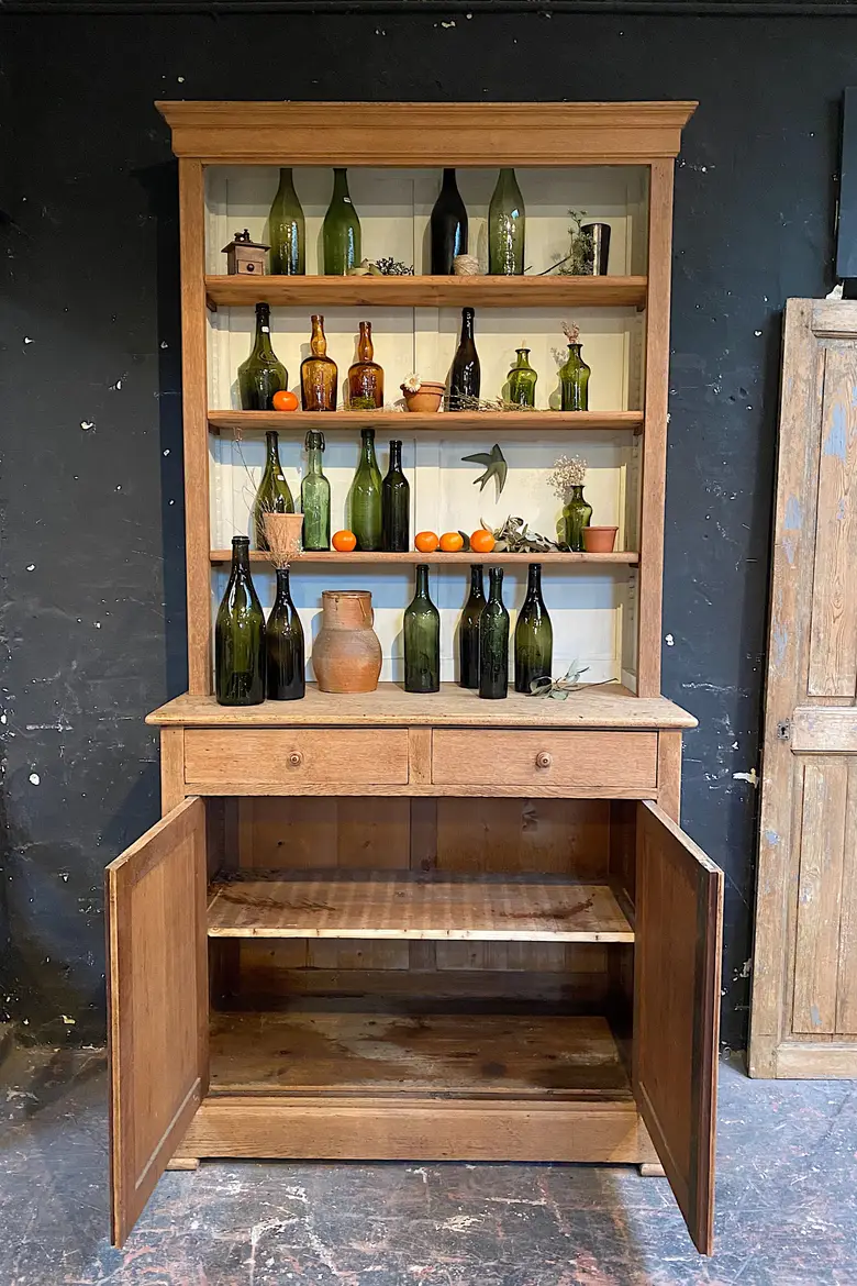 Ancien vaisselier en chêne Début XXème