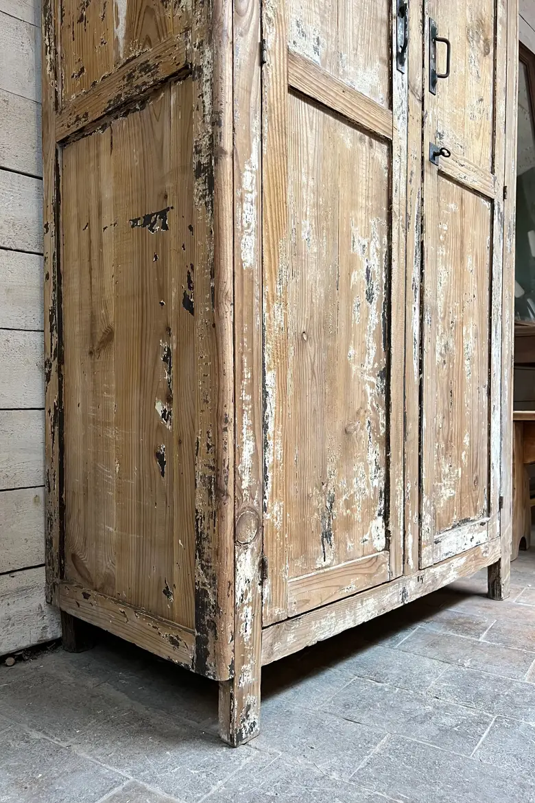 Ancien vestiaire en bois patiné Début XXème