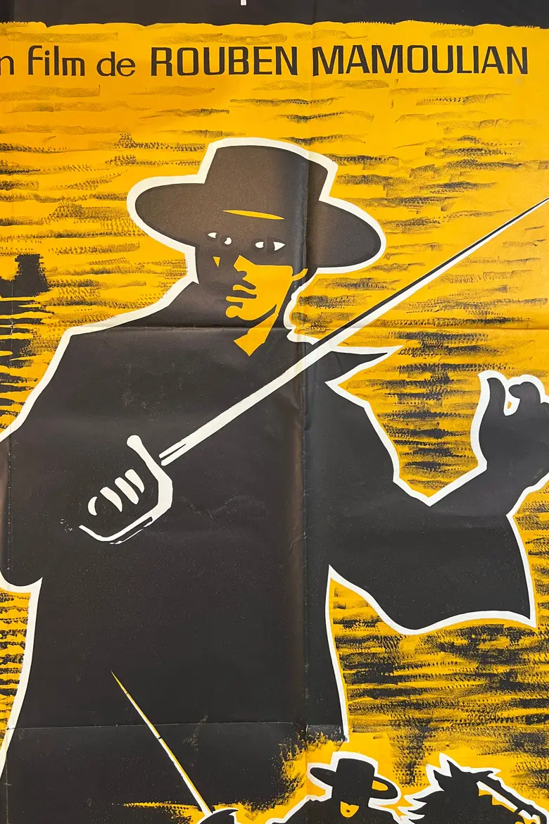 Ancienne affiche de cinéma Zorro 1946