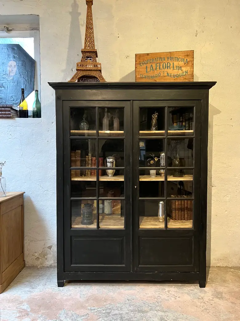 Ancienne bibliothèque d’école en bois Début XXème