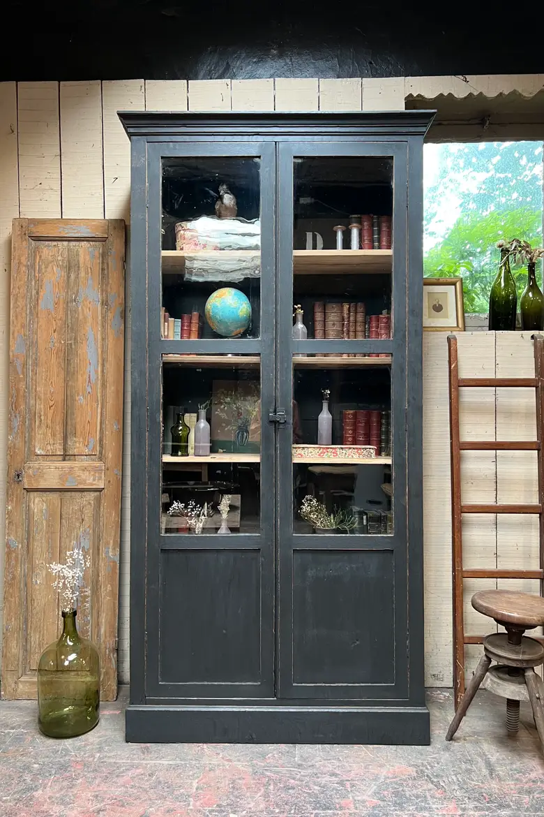 Ancienne bibliothèque d'école en chêne Début XXème