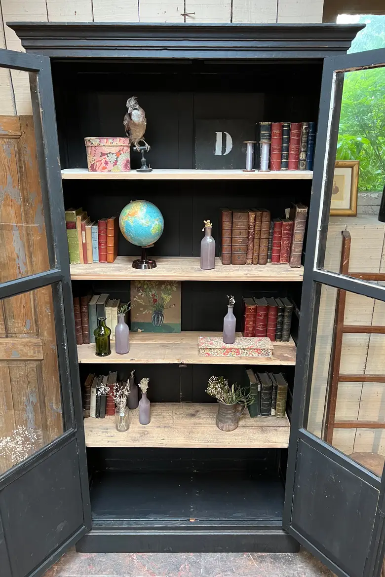 Ancienne bibliothèque d'école en chêne Début XXème