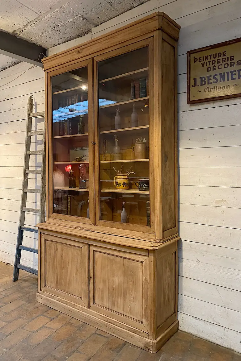 Ancienne bibliothèque en chêne Début