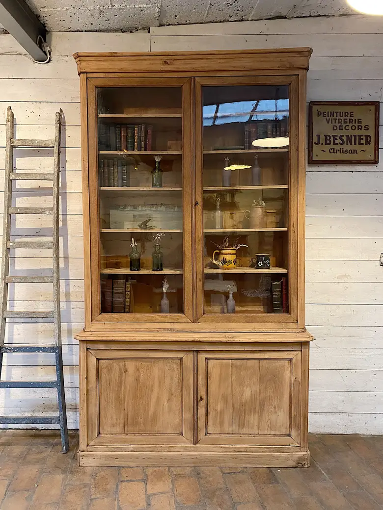 Ancienne bibliothèque en chêne Début