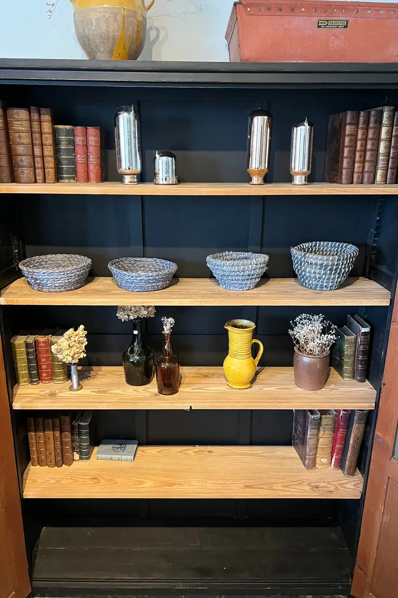 Ancienne bibliothèque en sapin Début XXème