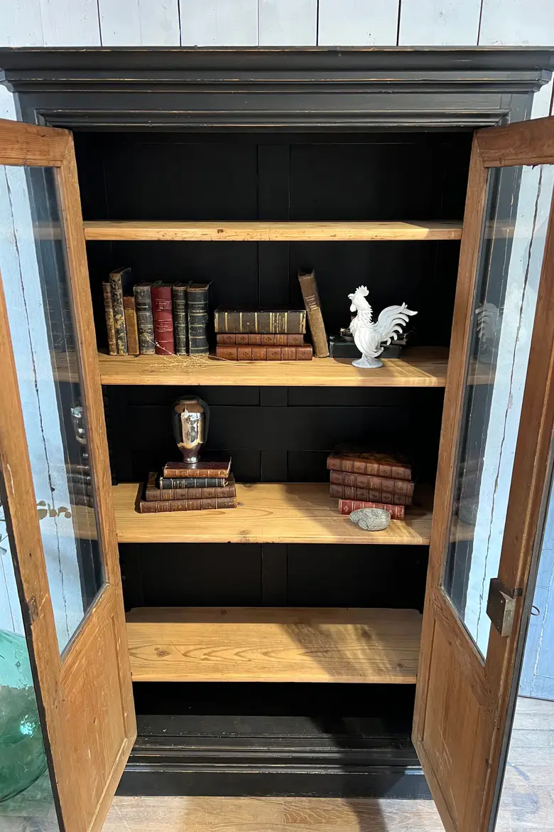 Ancienne bibliothèque en sapin Début XXème