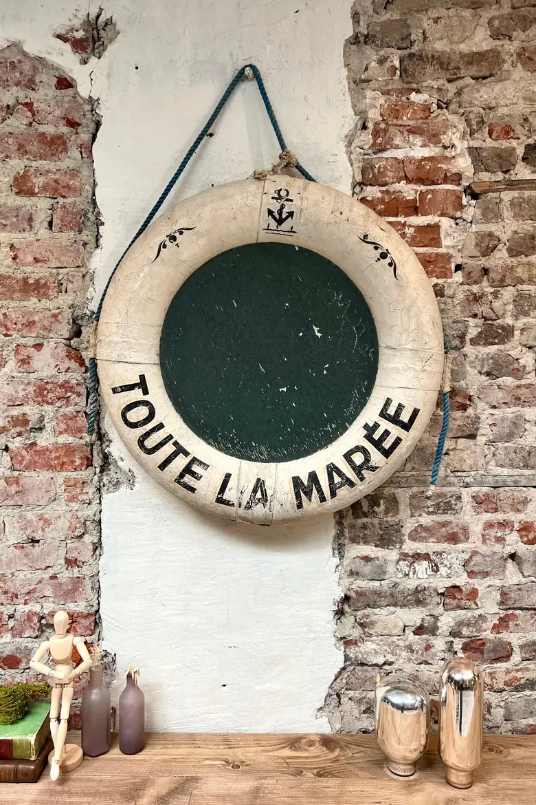 Ancienne bouée de sauvetage / tableau Début XXème