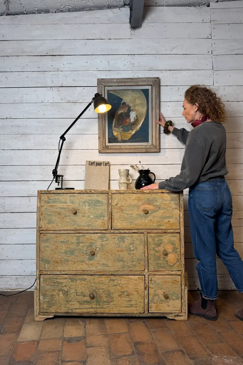 Ancienne commode en sapin – XIXe siècle