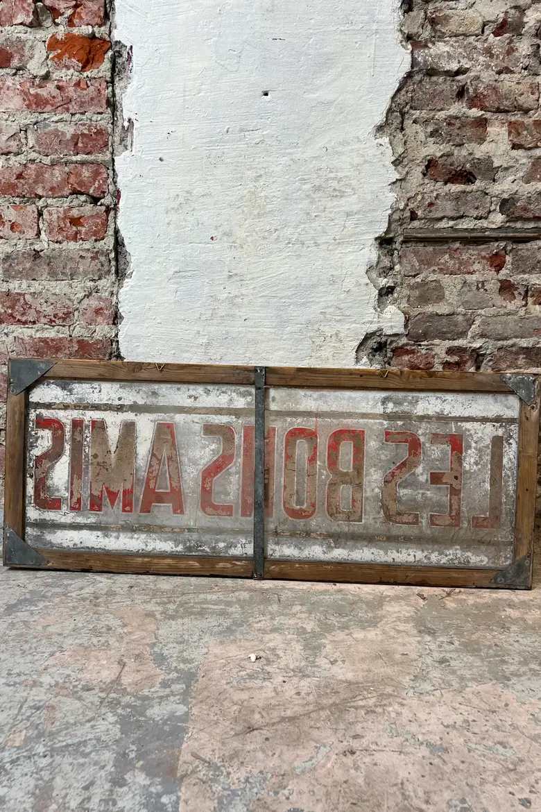Ancienne enseigne de café « Les Bons Amis » - début XXe siècle