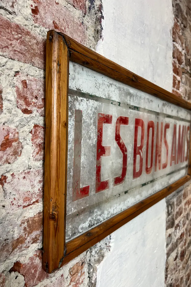 Ancienne enseigne de café « Les Bons Amis » - début XXe siècle