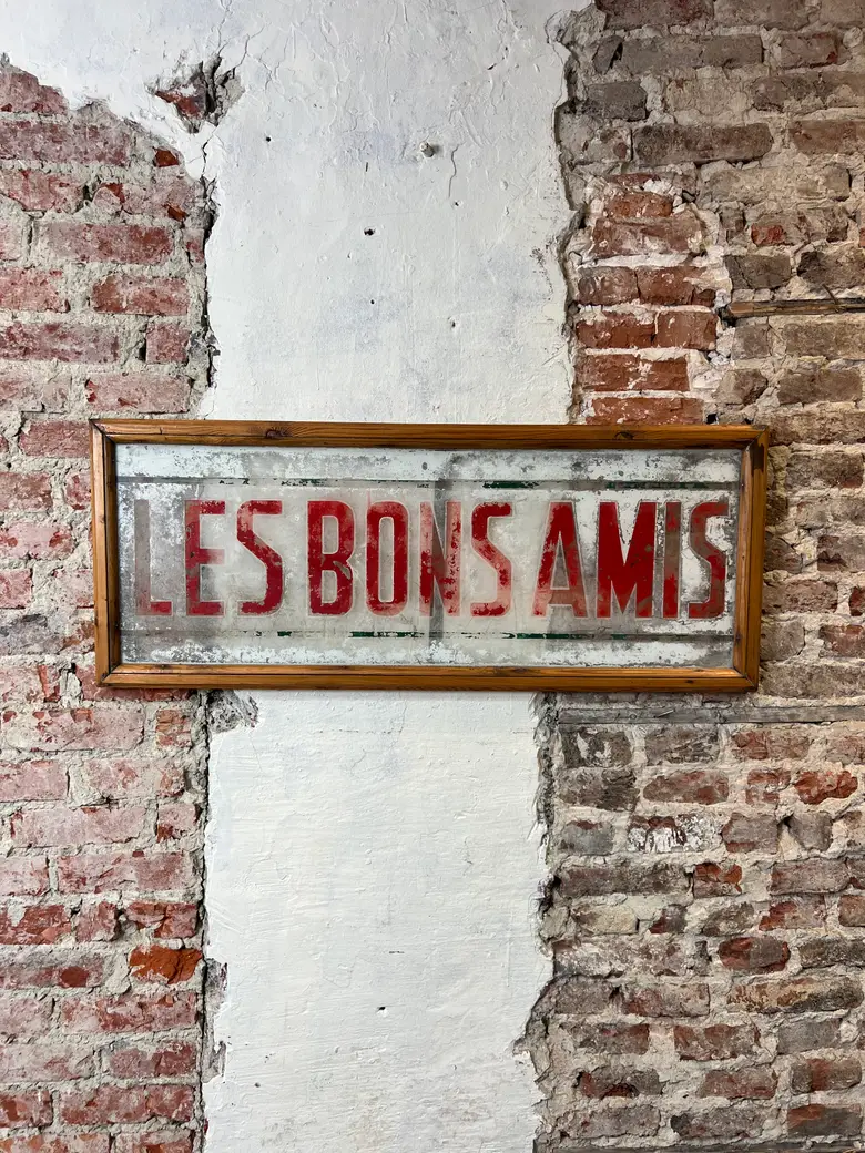 Ancienne enseigne de café « Les Bons Amis » - début XXe siècle