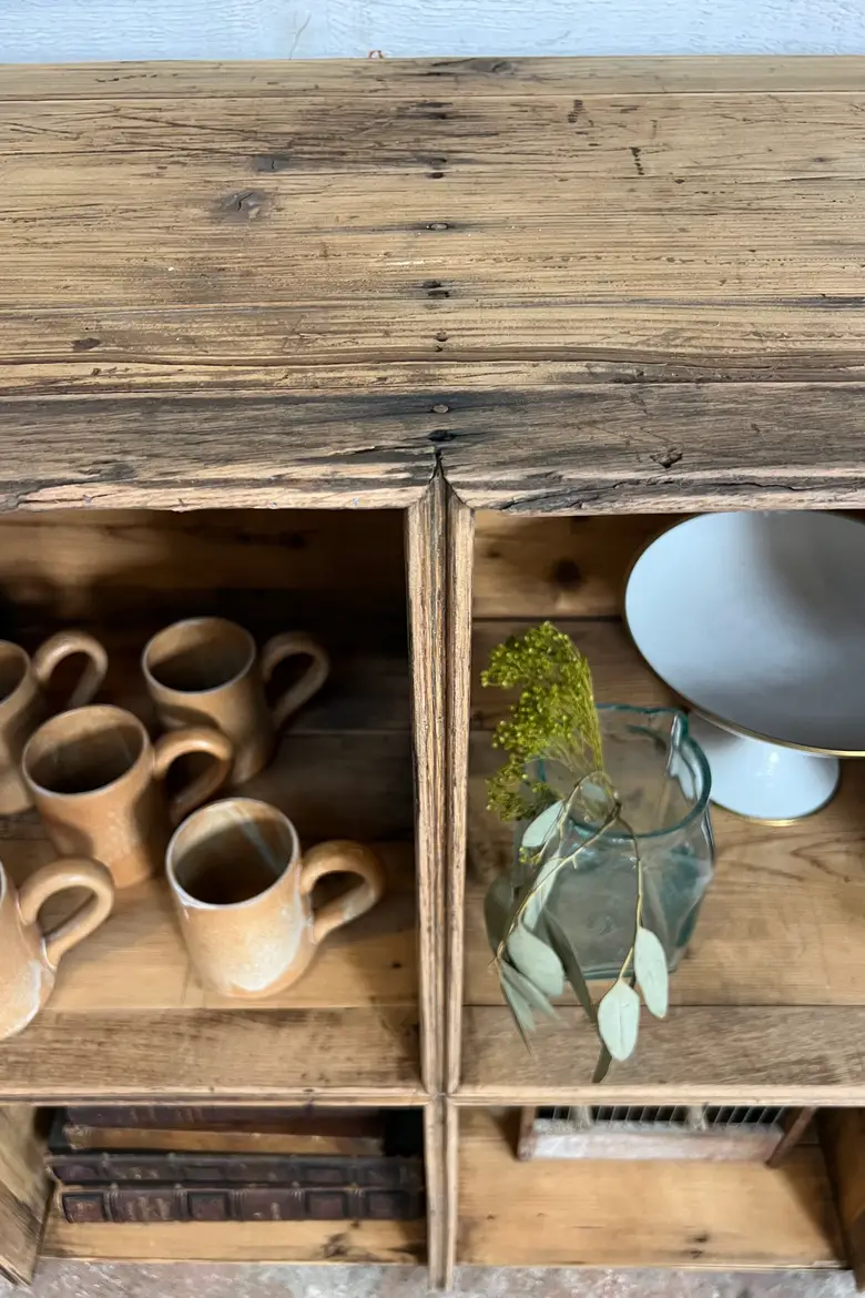 Ancienne étagère d’atelier à casiers – Début XXe