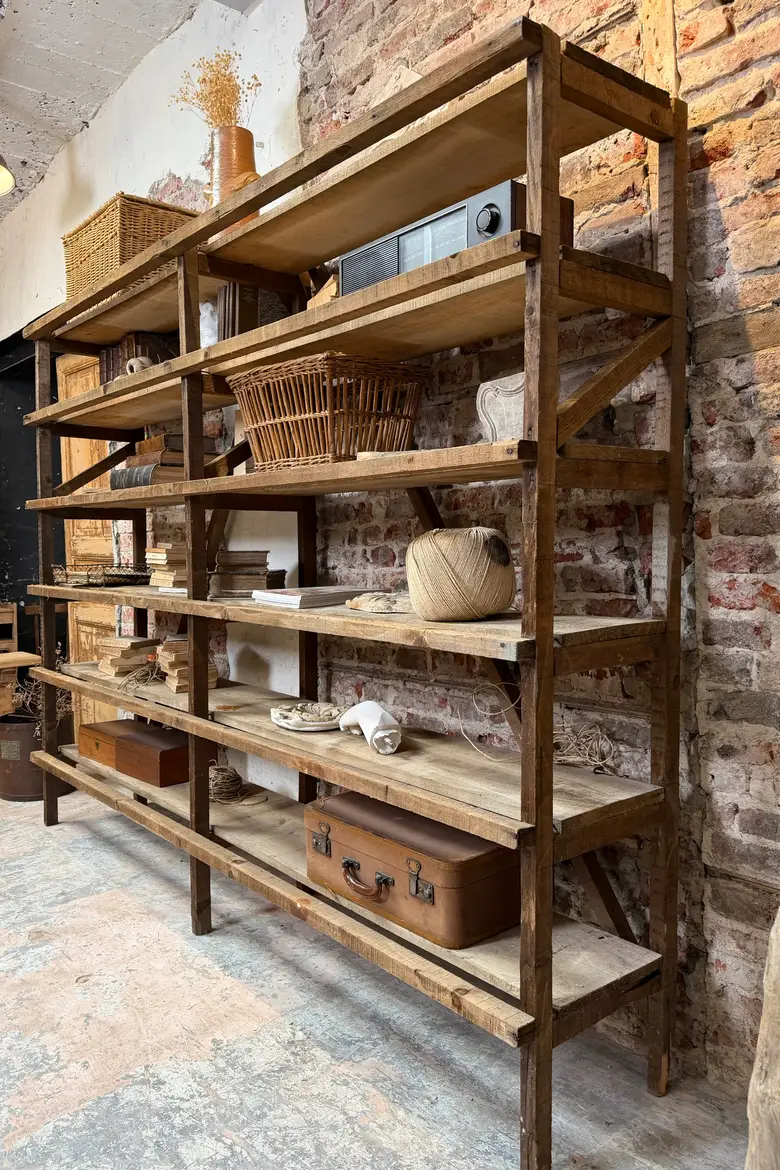Ancienne étagère d’atelier de sculpture