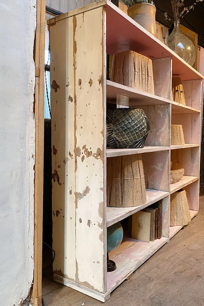 Ancienne étagère d’atelier en bois Début XXème
