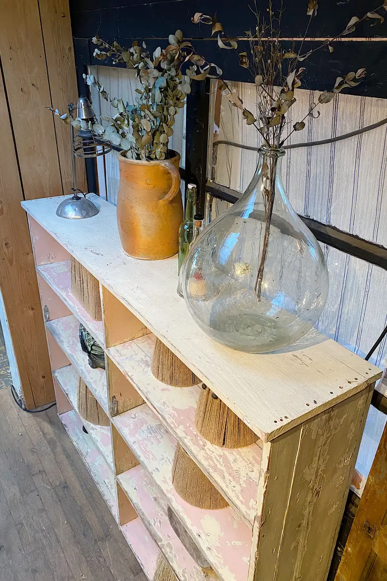 Ancienne étagère d’atelier en bois Début XXème