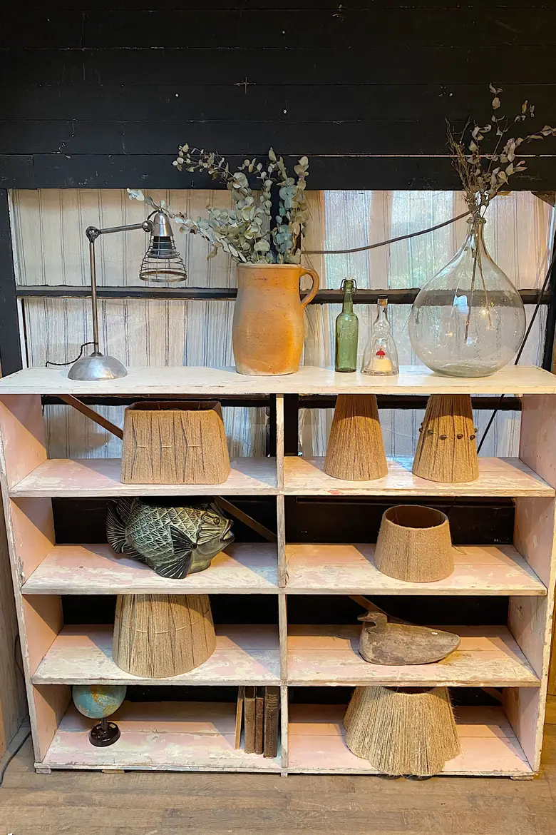 Ancienne étagère d’atelier en bois Début XXème