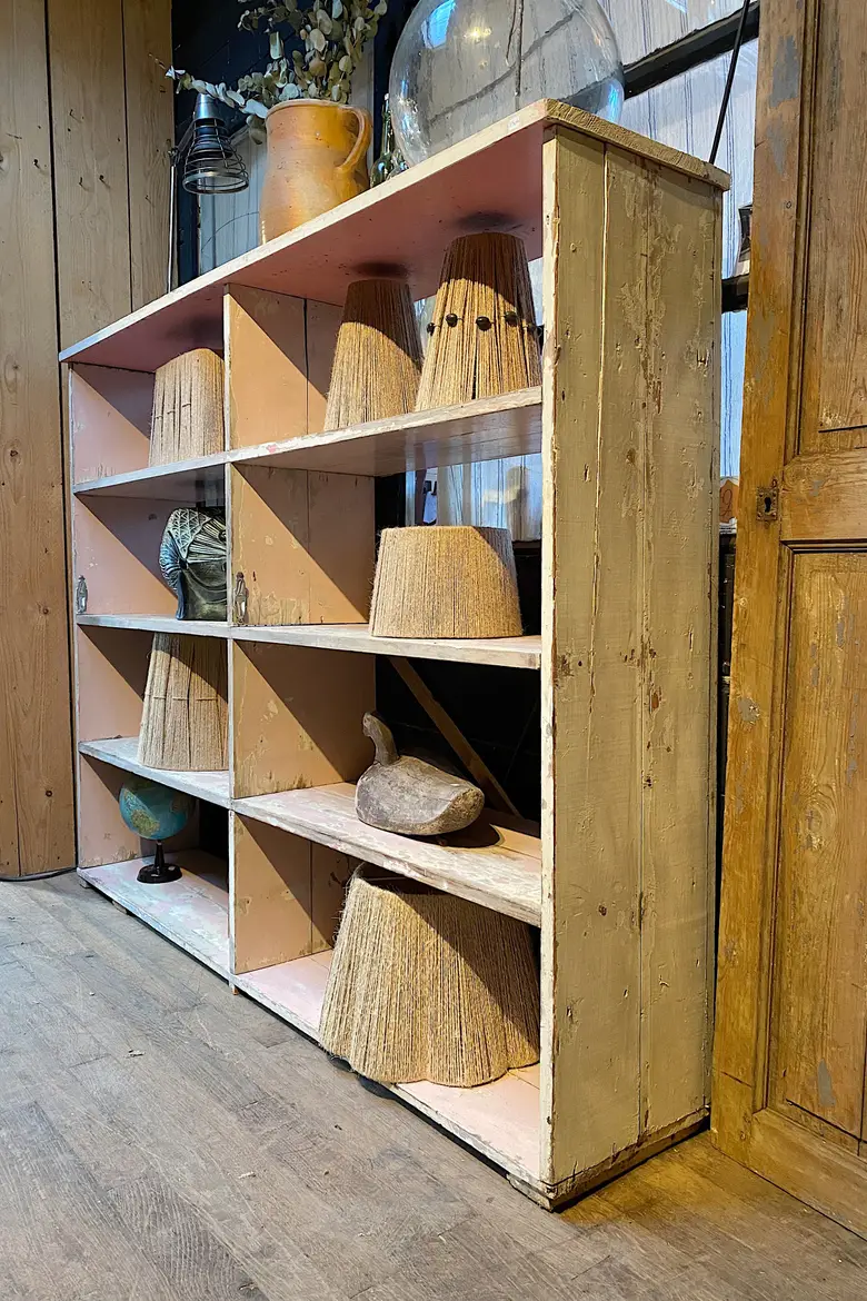 Ancienne étagère d’atelier en bois Début XXème