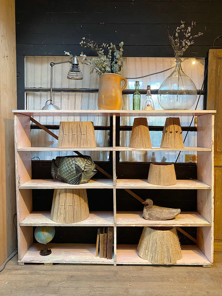 Ancienne étagère d’atelier en bois Début XXème