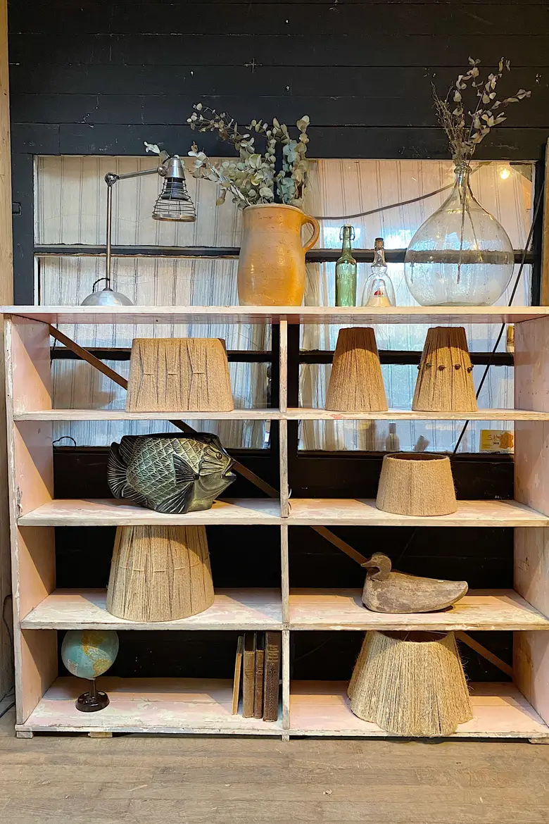 Ancienne étagère d’atelier en bois Début XXème