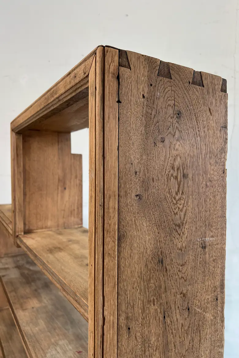 Ancienne étagère d’atelier en chêne – Début XXe