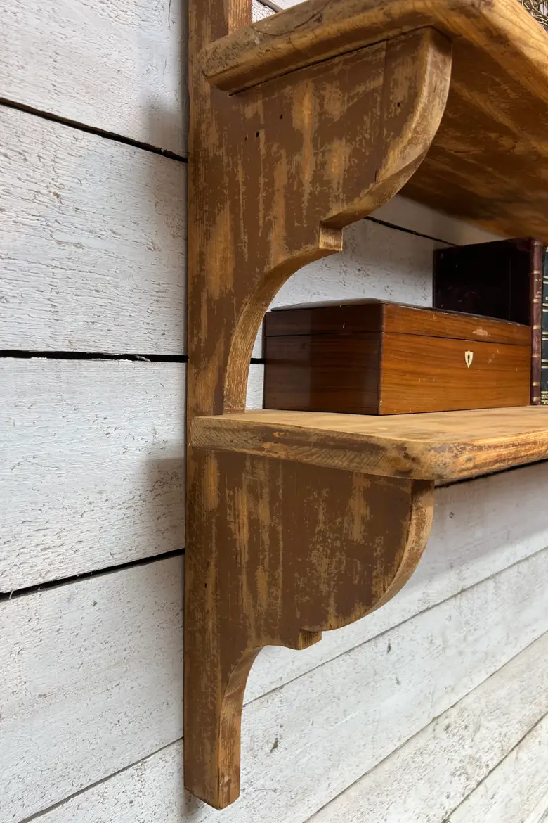 Ancienne étagère de café en sapin – Début XXe siècle