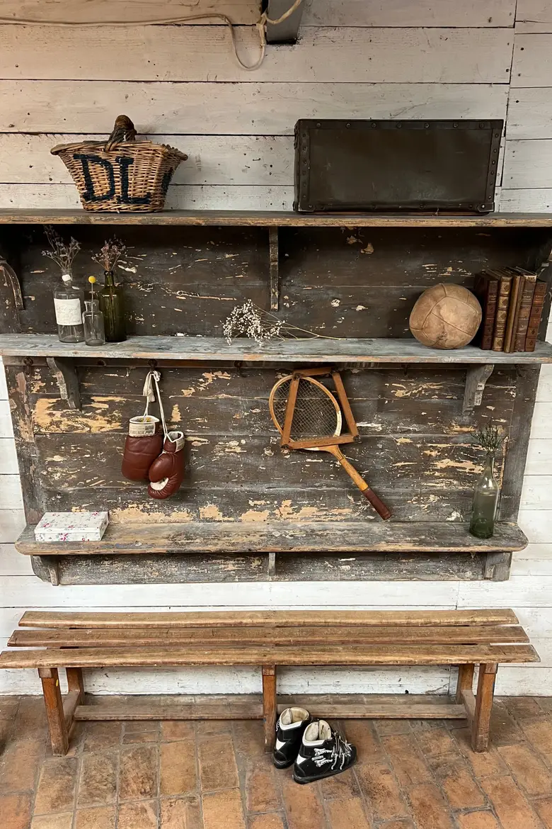 Ancienne étagère de château en bois Début XXème