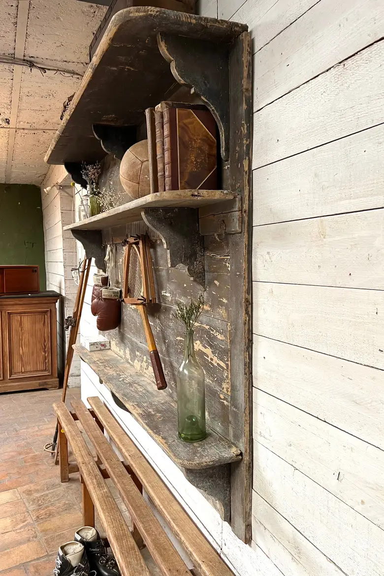 Ancienne étagère de château en bois Début XXème