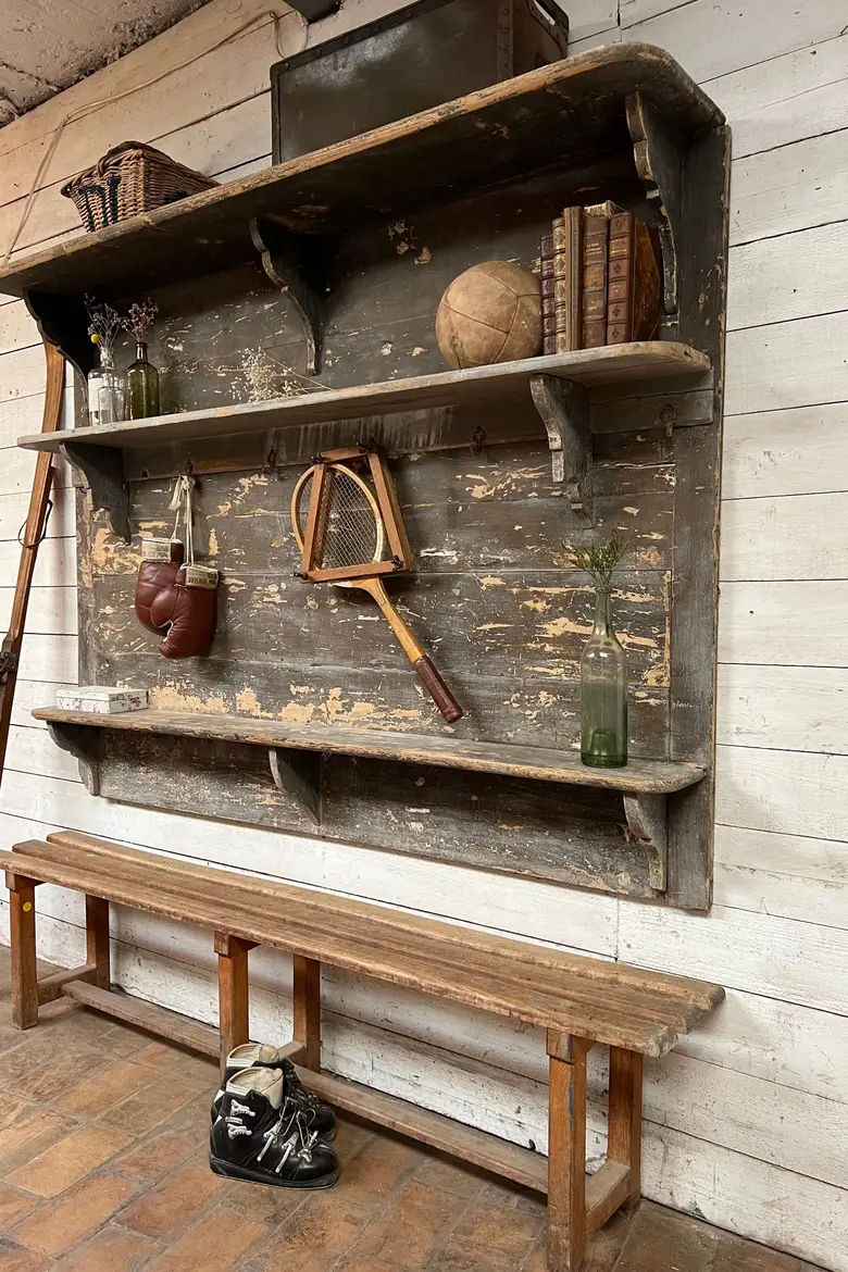 Ancienne étagère de château en bois Début XXème