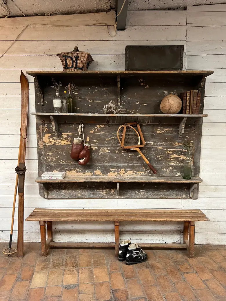 Ancienne étagère de château en bois Début XXème