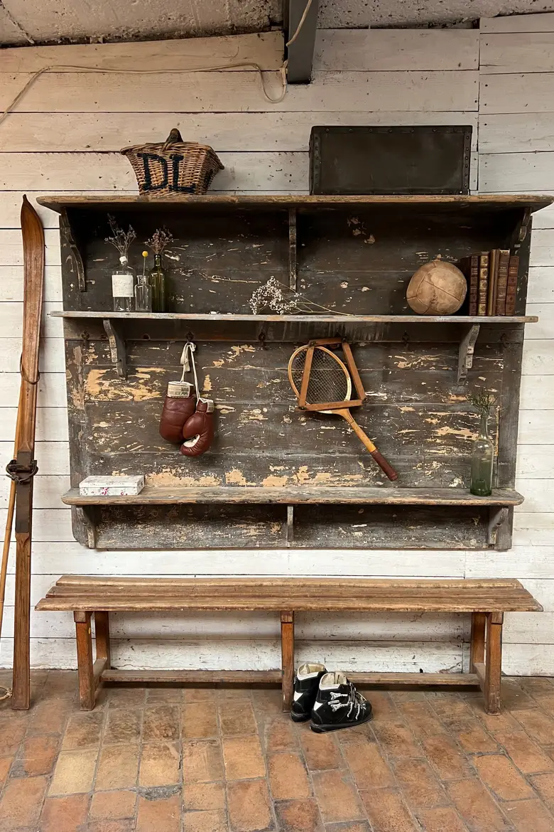 Ancienne étagère de château en bois Début XXème