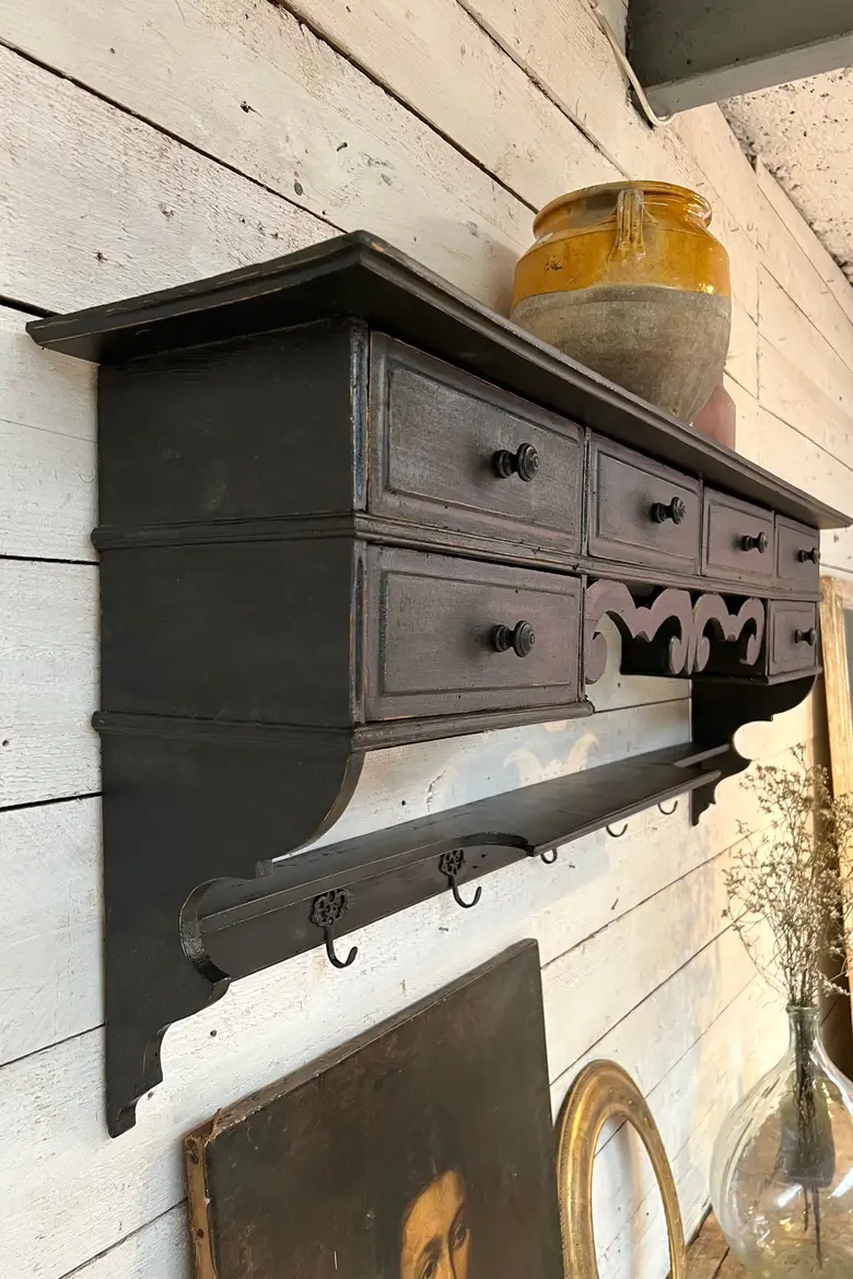 Ancienne étagère de cuisine en bois Début XXème
